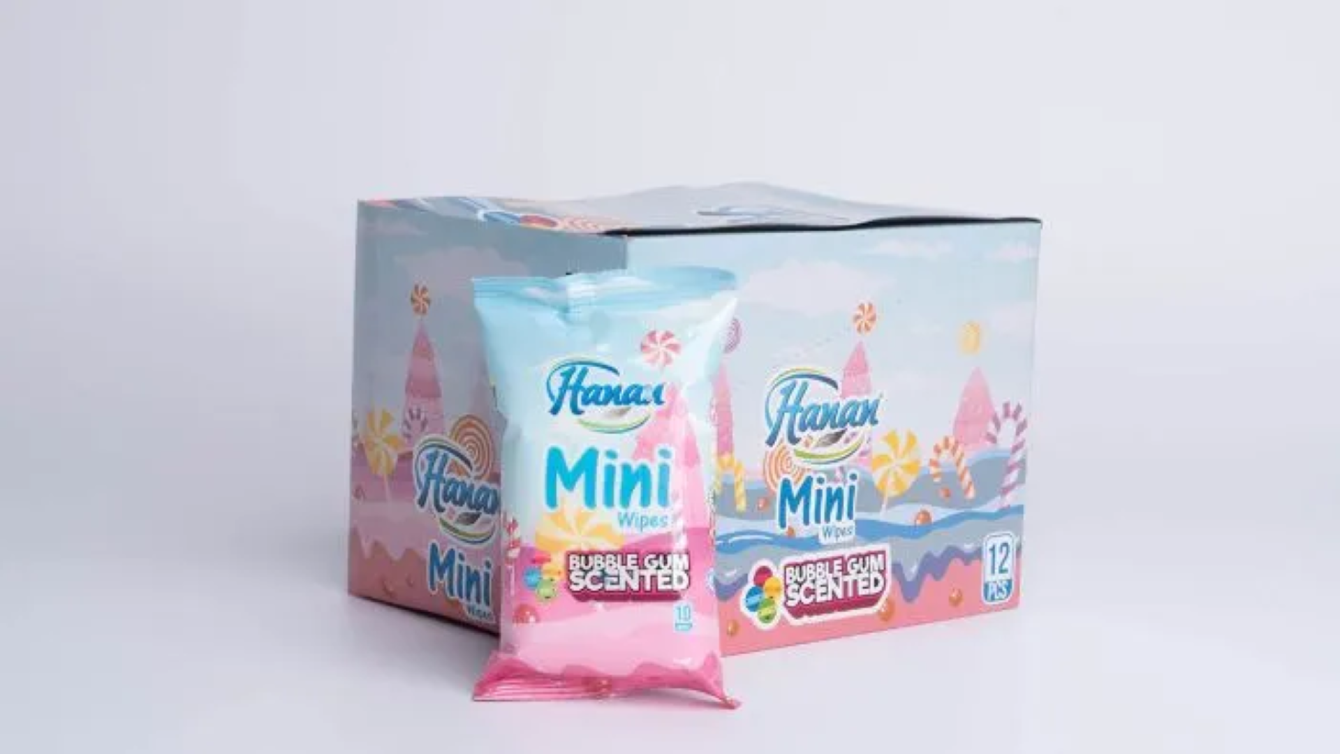 HANAN BUBBLE GUM WIPES 10'S